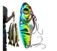 Esche da pesca per spigola, con amo e swimbait metallico, esche da pesca sottili per casting, per aria aperta, acqua salata, lago, fiume, barca, spiaggia, riva, spigola, salmone