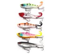 Esche da pesca Set di esche da pesca VIB Roll Tail e T-Tail Esche morbide Long Cast, anti-erbacce, rimbalzanti sul fondo Compatible with spigole e trote Acqua dolce Acqua salata Attrezzatura da pesca