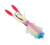 Esche da pesca trappola per calamari morbide con maschera luminosa UV e oscillazione delle pinne di pesce, progettate per pesca a traina e specie bersaglio come tonno e sgombro (A1066)