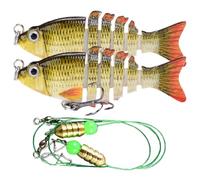 Esche da pessca per la spigola - Esche per la pessca alla spigola | Esca per nuotatori multi-articolazione 2 pezzi, per trota walleye trota persico troota salmone pesce gatto acqua salata maschio d'ac