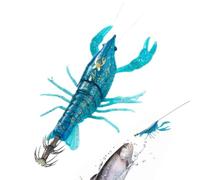 Esche da Piccoli Gamberetti Luminescenti Nuotate,Esche di Pre-Montate con Ami | per Pescatori Fiume Lago Barca Trota Perche Salmone Acqua Salata