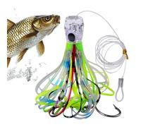 Esche da Traina per Acqua Salata | Esche Da Traina Profonda A Forma Di Polpo,Esca da Nuoto Realistica per la in Mare, adatta a Trote, Kayak, tori Notturni, Persico, Pesce Gatto,