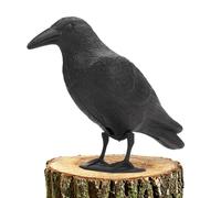 Esche di Corvo per spaventare i falchi | Ornamento Esca Finto Corvo in con per i Piedi - Simulazione Crow Statue Hunting Bait Esche Strumento per la Decorazione del Giardino all'aperto Deco