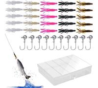 Esche Di Fusione Del Mare Profondo - Morbide Realistiche Con Gancio Piombo | Esca Da Set Per La Trota Salmone Bass Pesce Gatto Crappie Walleye Palude Fiumi Lago Ruscello Fiume