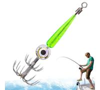 Esche di in acqua salata, solette di che si illuminano in acqua salata - Luce lampeggiante subacquea a LED Gancio di impermeabile, kit di amo per calamari, amo elettronico