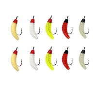 Esche di Larve, Esche Realistiche - Strumenti di Attrazione per Pesci Esche Realistiche di Verme per Acque Dolci nei Torrenti Laghi e Fiumi