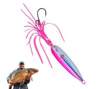 Esche di pesca luminosa, ganci per maschere di calamari Glow,Esche per la pesca artificiale da - per le gonne di pesce luminose lenta, gancio barbuto di calamari luminosi per gli appassion