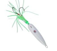 Esche di pesce luminosa, esche da pesca luminosa,Esche per la pesca artificiale da | per le gonne di pesce luminose lenta, gancio barbuto di calamari luminosi per gli appassionati di