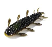 Esche galleggianti for gamberetti da 12 o 8 pezzi, esche con coda a T e teste a spirale, plastica morbida for black pit bass e pesci mandarino(White dot,5.5cm)