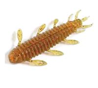 Esche galleggianti for gamberetti da 12 o 8 pezzi, esche con coda a T e teste a spirale, plastica morbida for black pit bass e pesci mandarino(Light brown,5.5cm)