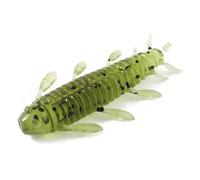 Esche galleggianti for gamberetti da 12 o 8 pezzi, esche con coda a T e teste a spirale, plastica morbida for black pit bass e pesci mandarino(Groen,4.5cm)