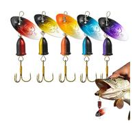 Esche girevoli per esche da pesca Spinner,5 x esche da pesca a campana in rame - Esche da pesca a rotazione di 360 gradi Accessori da pesca per la trota il salmone