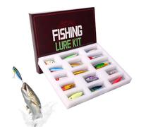 Esche in acqua salata - 15 pezzi realistici con riflessi per pesci | Kit di spigoli | per compleanno fiumi laghi torrenti tecnici Jigging Trolling Casting Acqua