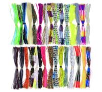 Esche in silicone con gonna spinner - 30 fasci di gonne jig in silicone - ricambio per la pesca per attività all'aperto, backup urgente, giovani, utenti domestici