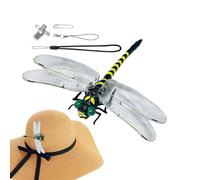 Esche libellule, libellula clip | Ago libellula artificiale realistico, 2 cordini inclusi nella confezione, anti-mosche, 4 possibilità di trasporto, artigianato decorativo per