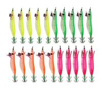 Esche Luminescenti Gamberetto 20 Pezzi, Artificiali con in Acciaio Inossidabile - Lure Realistico per Pesca in Fiume e Mare, Alta Resa e Resistenza alla Trazione