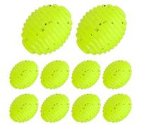 Esche morbide, 10 pezzi a forma di palla sportiva per acqua salata, esche per pesce persico, per rive, laghetto, lago di riva, fiume, mare, mare, surf, all'aperto
