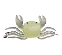 Esche morbide a forma di granchio, 10 esche realistiche in silicone, 6,5 cm, 3,2 g, imitazione realistica per acqua dolce e salata (1# Glow-in-the-dark)