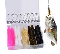 Esche morbide, Esche realistiche, realistiche e ami per pesca del salmone, trota, bar, pesce gatto, calendana, dorata in mare, palude, fiume e