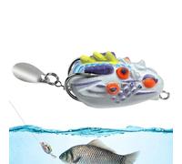 Esche morbide per rana - Double Hook Floating Bait Soft Lure con paillettes, agente per la, attraente esca galleggiante, portatile per lago, fiume, stagno