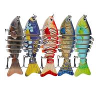 Esche Nuotatori per la Pesca del - Esca articolata Multi-Segments a Imitazione di preda | Esche realistiche di Pesca, per Acqua , Acqua Salata, Ghiaccio Riva Campeggio Stagno Kayak Perche