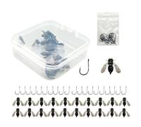 Esche per a mosca con gancio, esche per a mosca, assortimento di per a mosca, attrezzatura per la a mosca, per salmone, trota, 20 pezzi