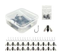 Esche per a mosca con gancio, esche per a mosca, assortimento di per a mosca, attrezzatura per la a mosca, per salmone, trota, 20 pezzi