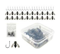 Esche per a mosca con gancio, esche per a mosca, assortimento di per a mosca, attrezzatura per la a mosca, per salmone, trota, 20 pezzi
