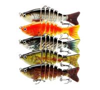 Esche per Bar, Esche 3D per la pesca alla trota e al bar, esche nuotatrici multi-articolate con movimento di nuoto 3D per trota pesce gatto calendula acqua e salata