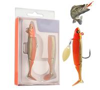 Esche per Branzino - Esche facili da catturare - Attrezzatura innovativa con Crankbaits Biomimetici E Ami per Fiumi, Laghi, Bacini e Zone Costiere D'acqua