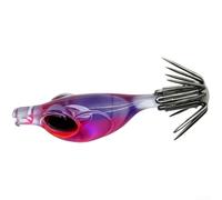 Esche per calamari dipinte a mano 4 centimetri foglio fluorescente (viola)