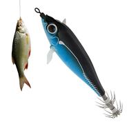 Esche per calamari e gamberetti - Maschere robuste Sagome dettagliate Finitura lucida Forme idrodinamiche Equilibrio preciso Vibrazioni controllate Amo affilato Struttura durevole Efficienza notevole