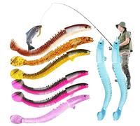 Esche per il bar - 8 esche morbide realistiche a forma di Loche | Imitazione realistica per pesca in acqua - per bar, persico, gamberetto, pesce gatto, medusa, picchio, trota e acqua salata