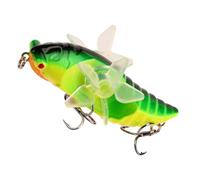 Esche per la pesca al bar, esche da pesca per il bar, esche dure Swimbaits Cigale, esche da bar realistiche da 7,5 cm, esche artificiali Accessori per bar, trota, oro giallo in stagno