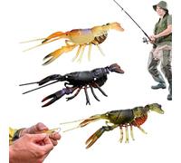 Esche per la pesca all'asta in acqua dolce | Esche Gamberi Colori per Mare | 3 Esche morbide e flessibili per Pescatori Principianti ed Esperti Appassionati