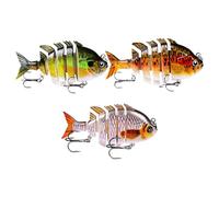 Esche per la pesca del basso, attrezzatura da pesca con Crankbaits Action | Kit di esche per la pesca di pesci predatori come trota crappie e lucioperca, con esca Swimbait Crankbait in acqua dolce