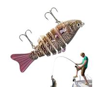 Esche per la pesca in acqua, esche di trote per la pesca sul lago | Esche per la a trote multi -articolati | realistiche di bassi, crank d'acqua, attrezzatura per acqua salata per