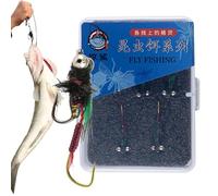 Esche per Pesca a Mosca, Assortimento Artigianali per Trota e Persico, 5 Pezzi Attrezzatura da Pesca per Acqua Fiume Lago Torrente Mattina