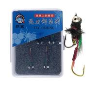 Esche per Pesca a Mosca - Jig Per Trota E Esche Siliconiche Animate Con Amo,5 Pezzi Realistiche Per Allenamento In Acque Basse Meteo Nuvoloso