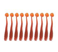 Esche per pesci artificiali in plastica morbida Esche per vermi Grub Esche da pesca realistiche realistiche durevoli di alta qualità per la pesca in acqua salata dolce 5 cm 10 (Scrivo)