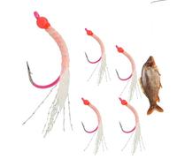 Esche Persiche | Set di esche da riflettenti incandescente da 5 pezzi - 4,5 Centimetri riflettenti per il bosco - per i pescatori all'aperto acqua salata notte gamberetti crappie luccio pesce