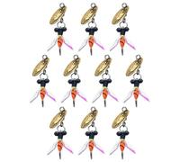 Esche popper con mosca per spigolo, esche da a mosca - Assortimento di secche per a mosca - 10 pezzi - Kit esche da a mosca - Kit a mosca ad alta precisione p