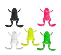 Esche Rana per De Lobina - Set di 5 esche morbide artificiali, portatili con amo per acque dolci e salate, fiumi, laghi, torrenti e paludi