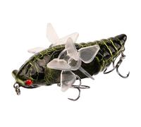 Esche realistiche per pesca a cicale - 7,5 cm di acqua dura, rotante e spinner Tail Lure | esca artificiale per basso Lake Pond Topwaters trota Walleye Pike Fishing Trips