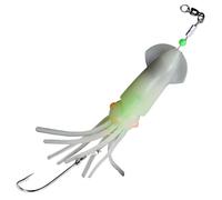 Esche simulate, esche a LED, LED Squid illuminate LURO - Esca lampeggiante luminosa, attrezzatura riutilizzabile per uso di acqua salata all'aperto, uomini e papà