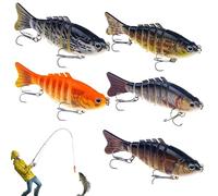 Esche Swimbait per - Esche robotiche 5X con sette articolazioni, esche artificiali nuotatori - Carnada, s nuotatori per la de,ami per pesce gatto, acqua salata, laghi