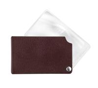 Lente di ingrandimento per carte di assegni rossa visoPOCKET 2,5x in pelle ESCHENBACH