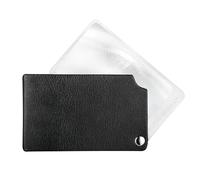 Eschenbach Lente d'ingrandimento tascabile visoPOCKET con ingrandimento 2,5X in formato carta di credito, con custodia in pelle (nero)
