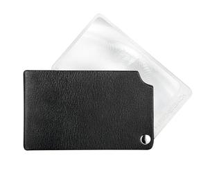 Eschenbach Lente d'ingrandimento tascabile visoPOCKET con ingrandimento 2,5X in formato carta di credito, con custodia in pelle (nero)