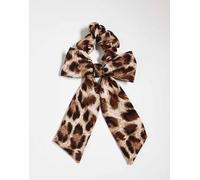 Esclusiva Easilocks x ASOS - Elastico per capelli con fiocco leopardato-Multicolore No Size